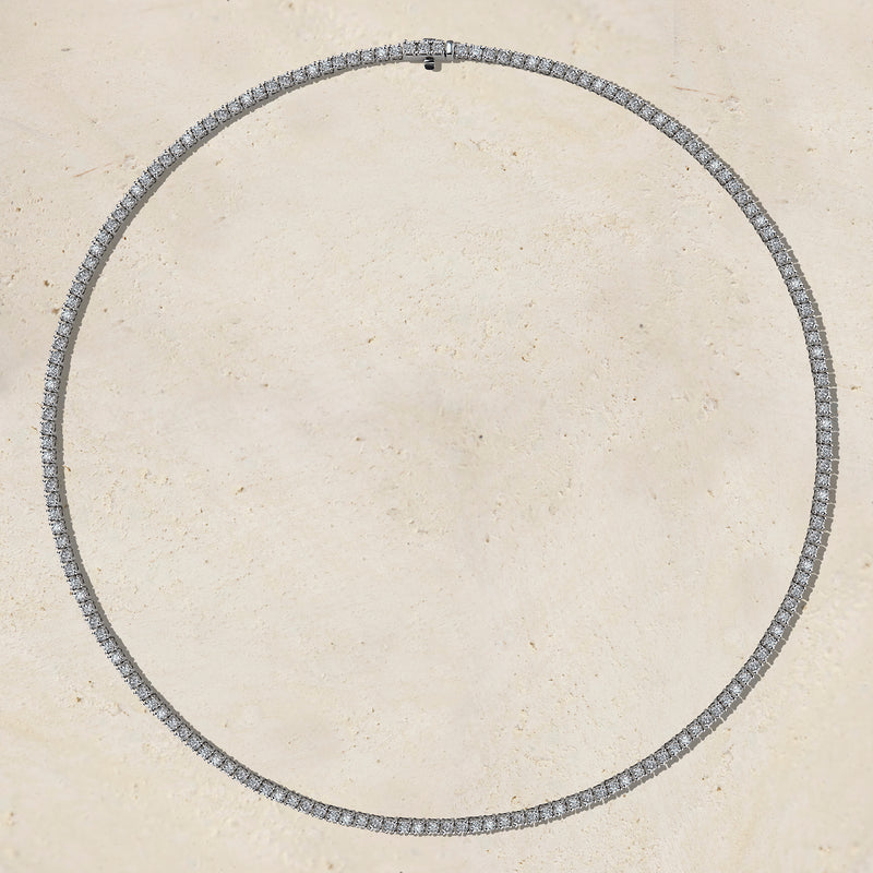 Amara Diamond Tennis Necklace – Platinum