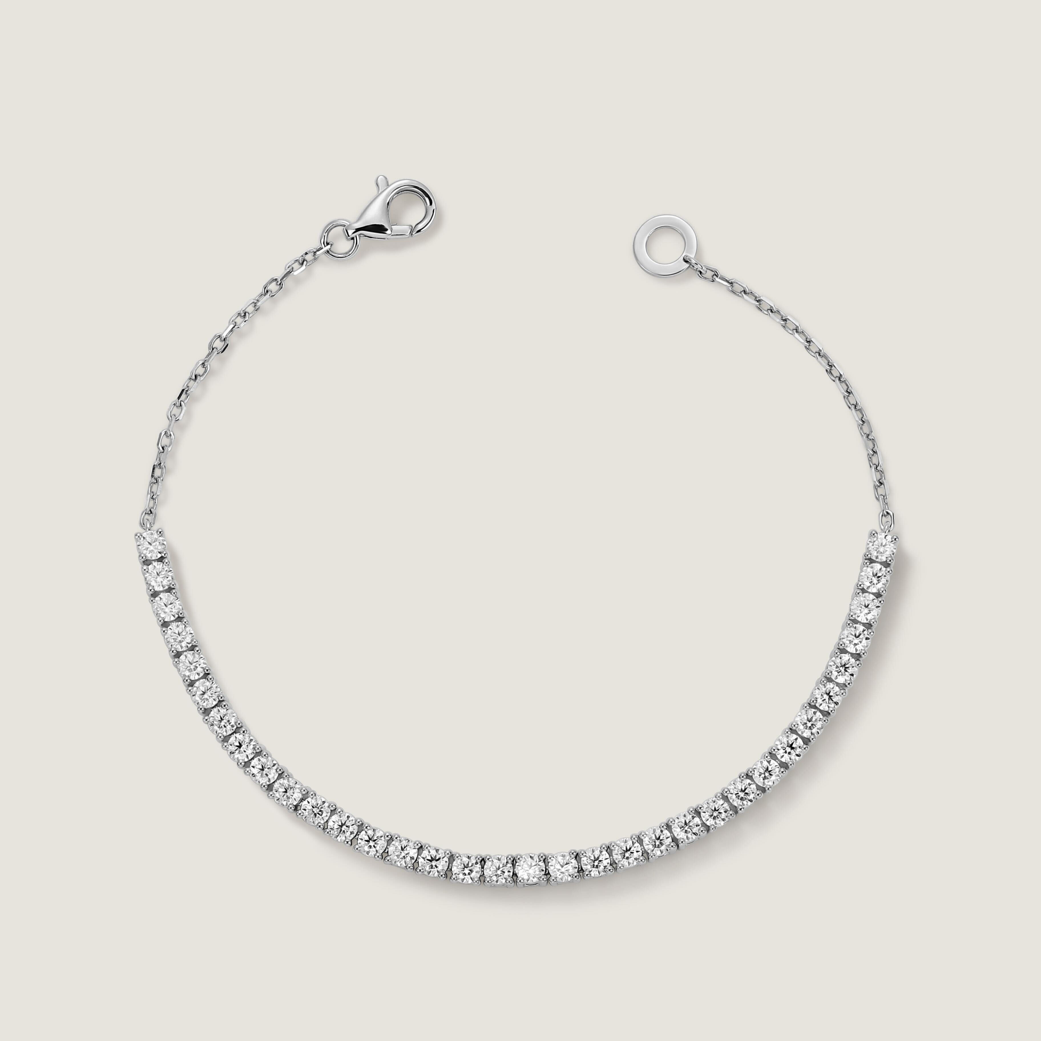 Amara Round Half Diamond Tennis Bracelet