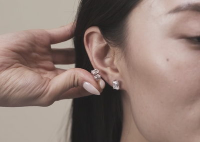 Amara Emerald-Cut Studs video thumbnail