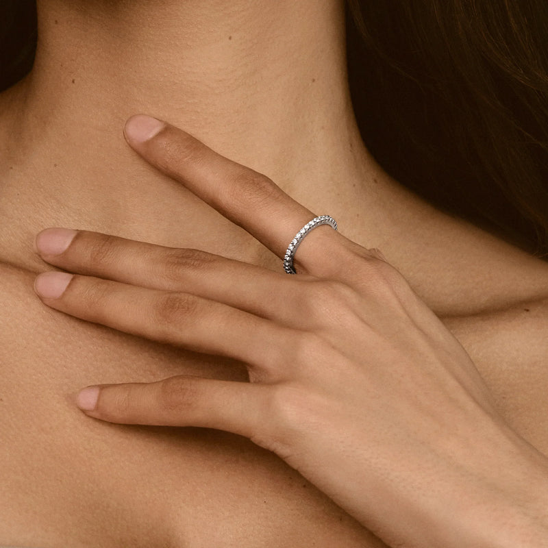 Ciel Full Pavé Eternity Ring